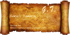 Ganzl Tamara névjegykártya